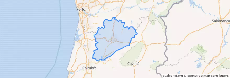 Mapa de ubicacion de Viseu Dão-Lafões.