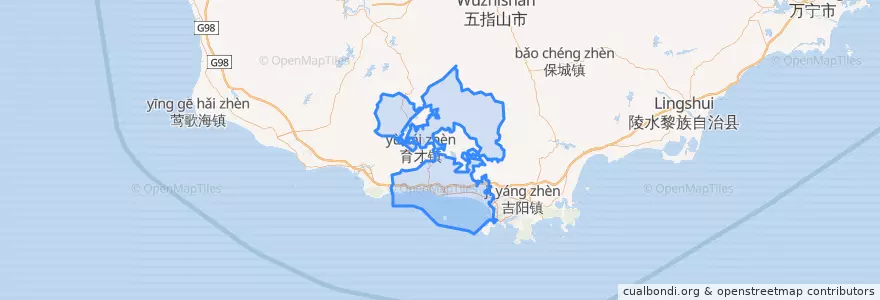 Mapa de ubicacion de 天涯镇.