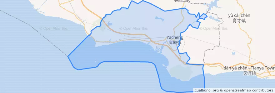 Mapa de ubicacion de 崖州区.