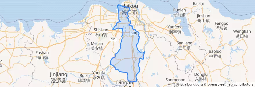 Mapa de ubicacion de Longhua District.