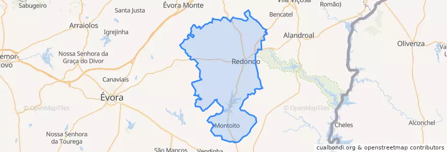 Mapa de ubicacion de Redondo.