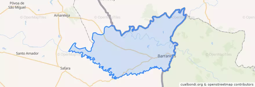Mapa de ubicacion de Barrancos.