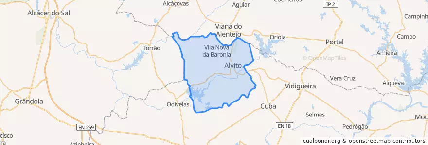 Mapa de ubicacion de Alvito.