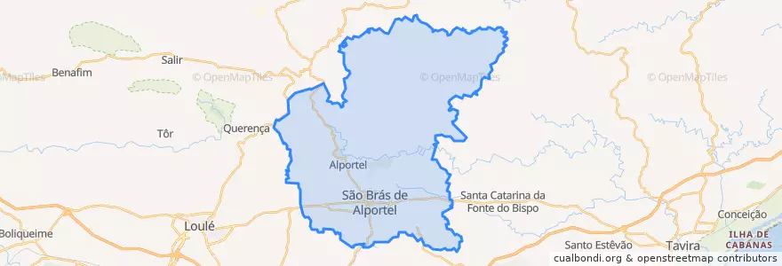 Mapa de ubicacion de ساو براس ده البورتال.