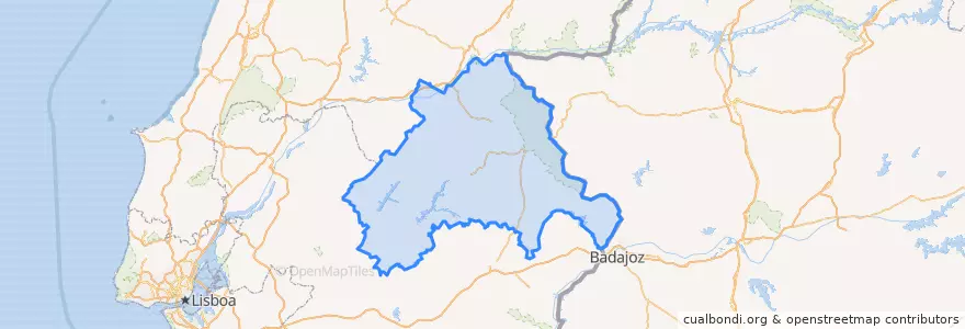 Mapa de ubicacion de Алту-Алентежу.