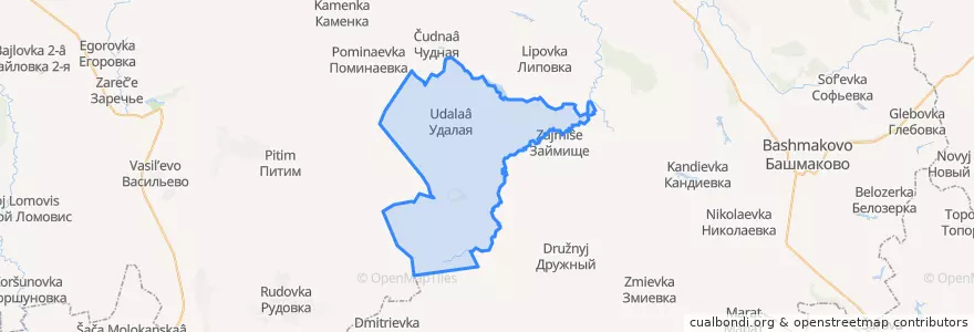 Mapa de ubicacion de Соседский сельсовет.