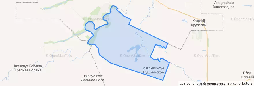 Mapa de ubicacion de Пушкинское сельское поселение.