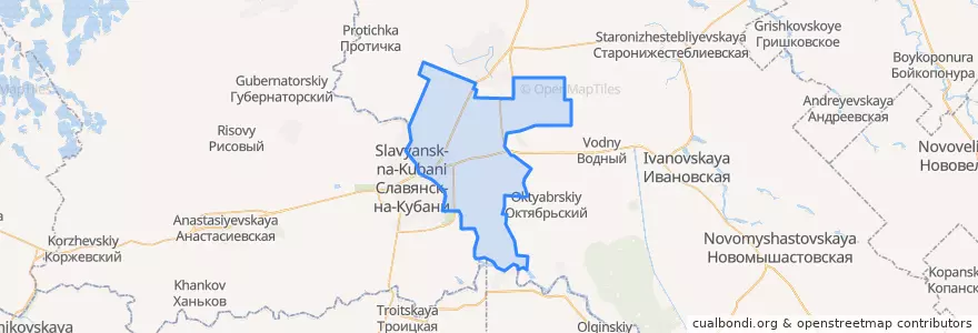 Mapa de ubicacion de Трудобеликовское сельское поселение.