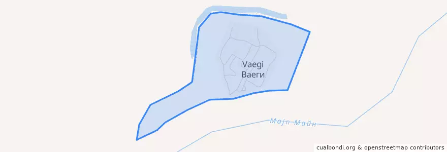 Mapa de ubicacion de сельское поселение Ваеги.