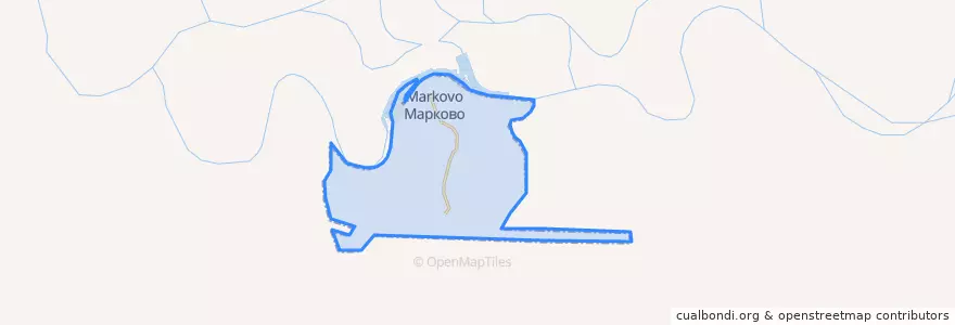 Mapa de ubicacion de сельское поселение Марково.