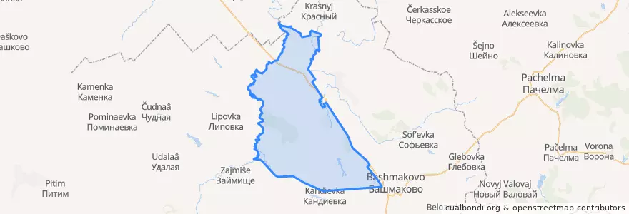 Mapa de ubicacion de Троицкий сельсовет.