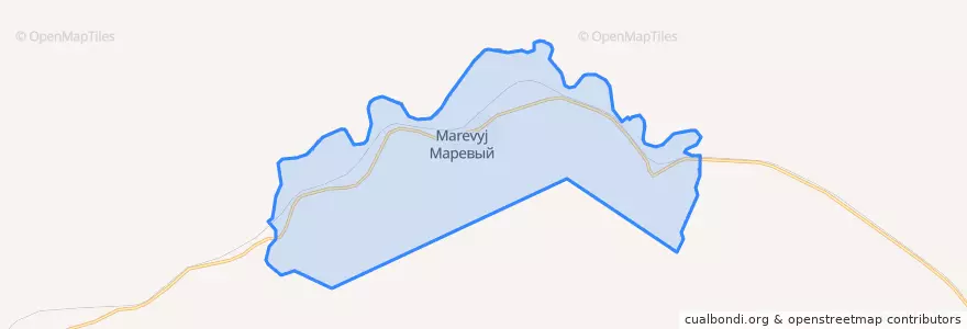 Mapa de ubicacion de Маревский сельсовет.