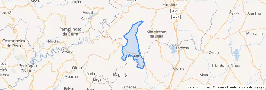 Mapa de ubicacion de Almaceda.
