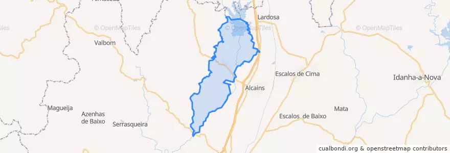 Mapa de ubicacion de União de Freguesias de Póvoa de Rio de Moinhos e Cafede.