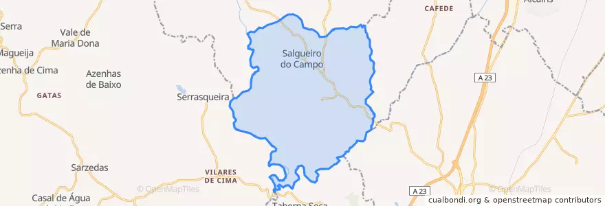 Mapa de ubicacion de Salgueiro do Campo.