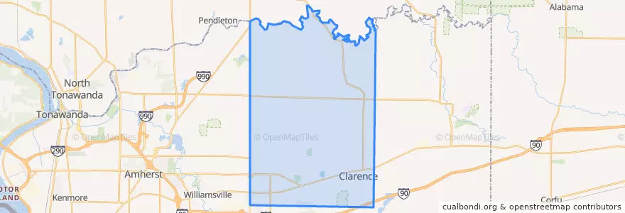 Mapa de ubicacion de Clarence Town.