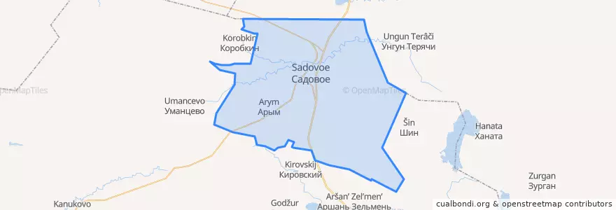 Mapa de ubicacion de Садовское сельское поселение.