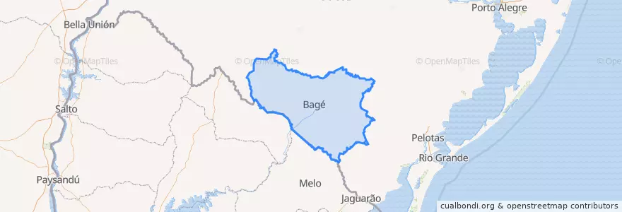 Mapa de ubicacion de Região Geográfica Imediata de Bagé.