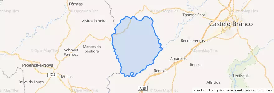 Mapa de ubicacion de Santo Andre das Tojeiras.