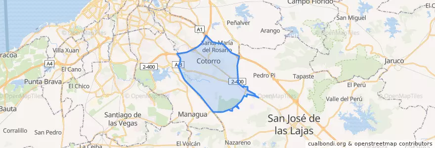 Mapa de ubicacion de Cotorro.