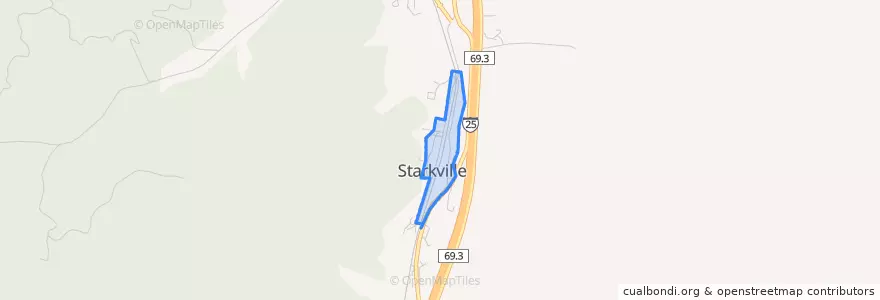 Mapa de ubicacion de Starkville.