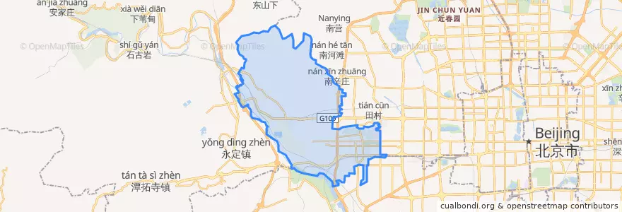 Mapa de ubicacion de Shijingshan District.