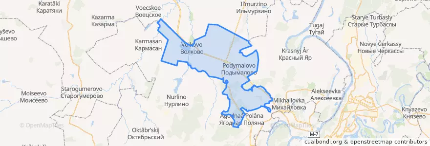 Mapa de ubicacion de Дмитриевский сельсовет.