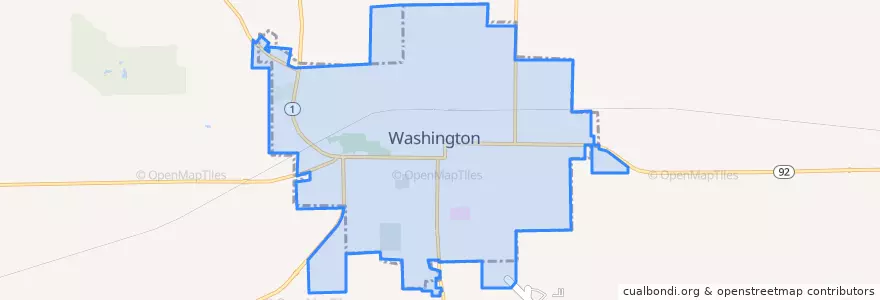 Mapa de ubicacion de Washington.