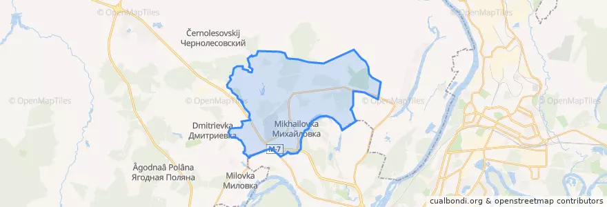 Mapa de ubicacion de Михайловский сельсовет.