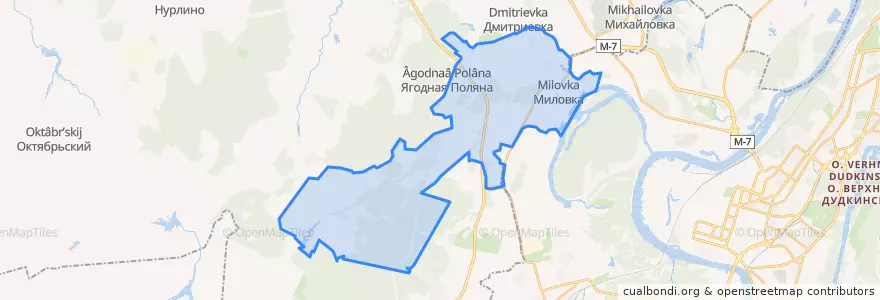 Mapa de ubicacion de Миловский сельсовет.