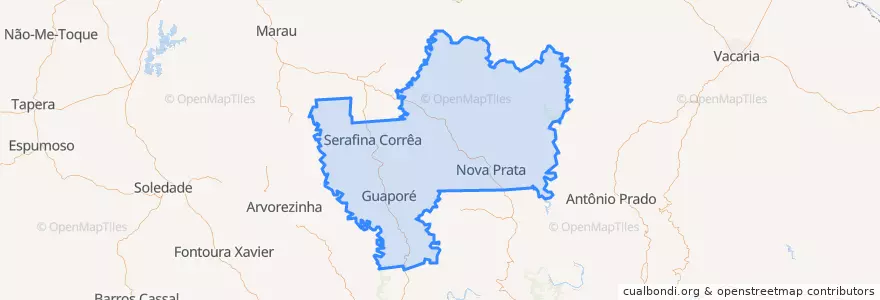 Mapa de ubicacion de Região Geográfica Imediata de Nova Prata - Guaporé.