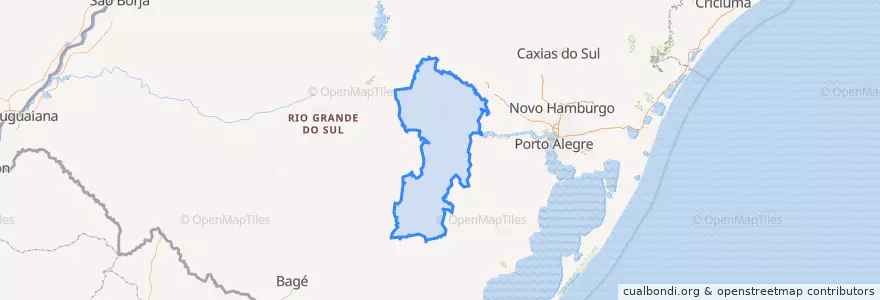 Mapa de ubicacion de Região Geográfica Imediata de Santa Cruz do Sul.