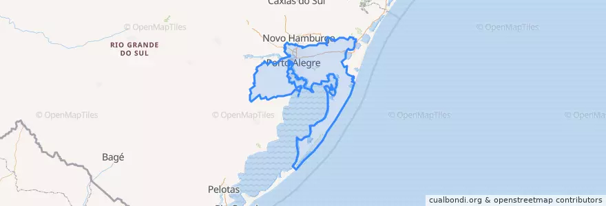 Mapa de ubicacion de Região Geográfica Imediata de Porto Alegre.