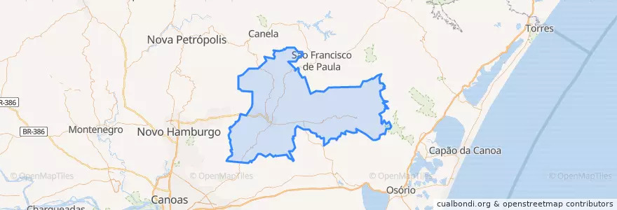 Mapa de ubicacion de Região Geográfica Imediata de Taquara - Parobé - Igrejinha.