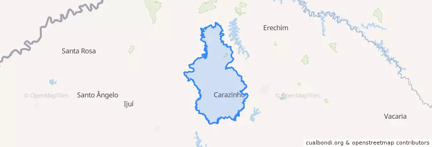 Mapa de ubicacion de Região Geográfica Imediata de Carazinho.