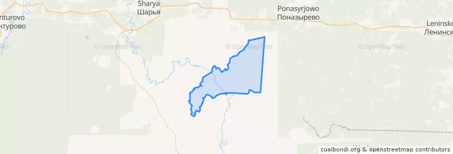 Mapa de ubicacion de Одоевское сельское поселение.