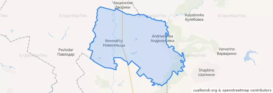 Mapa de ubicacion de Заполатовский сельсовет.