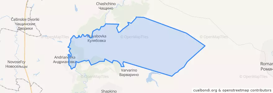 Mapa de ubicacion de Кулябовский сельсовет.