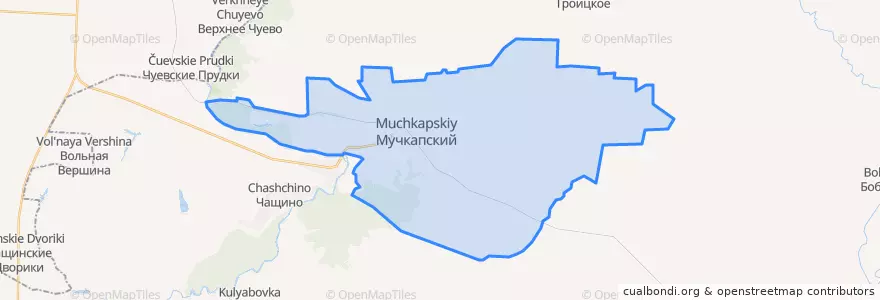 Mapa de ubicacion de Мучкапский поссовет.