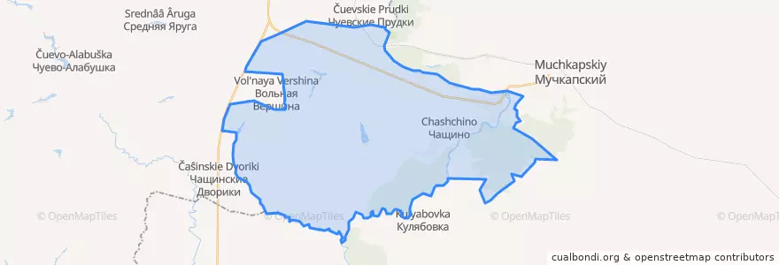 Mapa de ubicacion de Чащинский сельсовет.