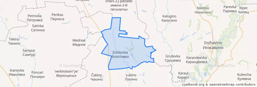 Mapa de ubicacion de Золотовский сельсовет.