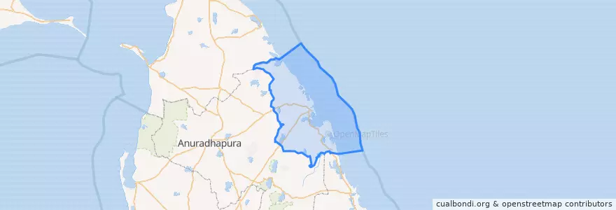 Mapa de ubicacion de トリンコマリー県.