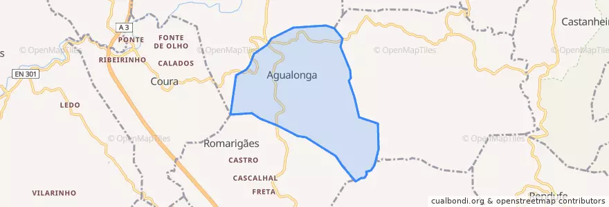 Mapa de ubicacion de Agualonga.