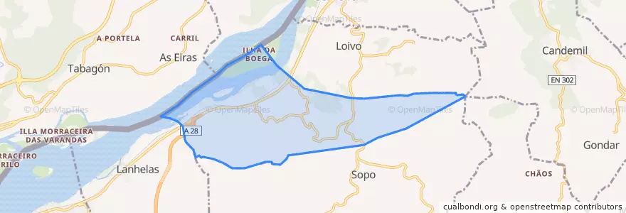 Mapa de ubicacion de Gondarém.