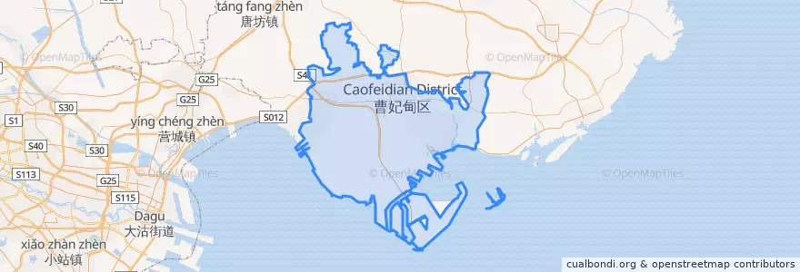 Mapa de ubicacion de Caofeidian District.