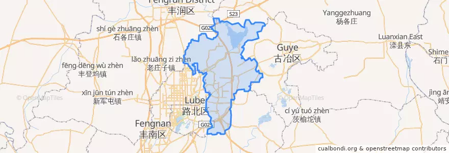 Mapa de ubicacion de 开平区.