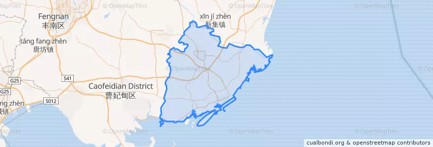 Mapa de ubicacion de 乐亭县.