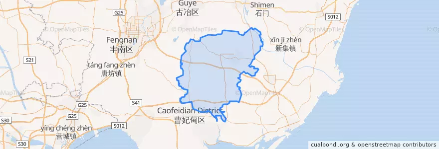 Mapa de ubicacion de 滦南县.