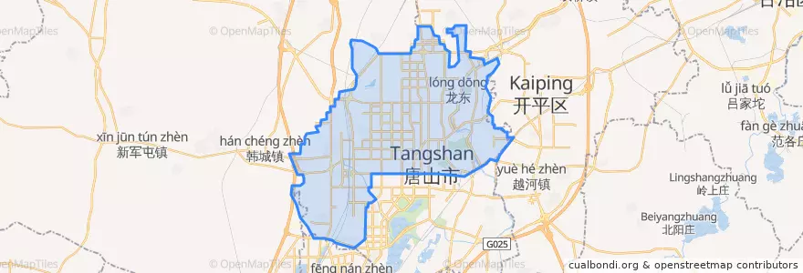 Mapa de ubicacion de 路北区.