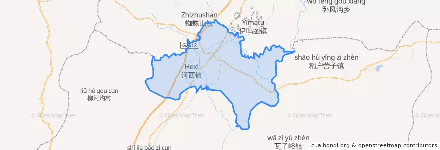 Mapa de ubicacion de 清河门区.